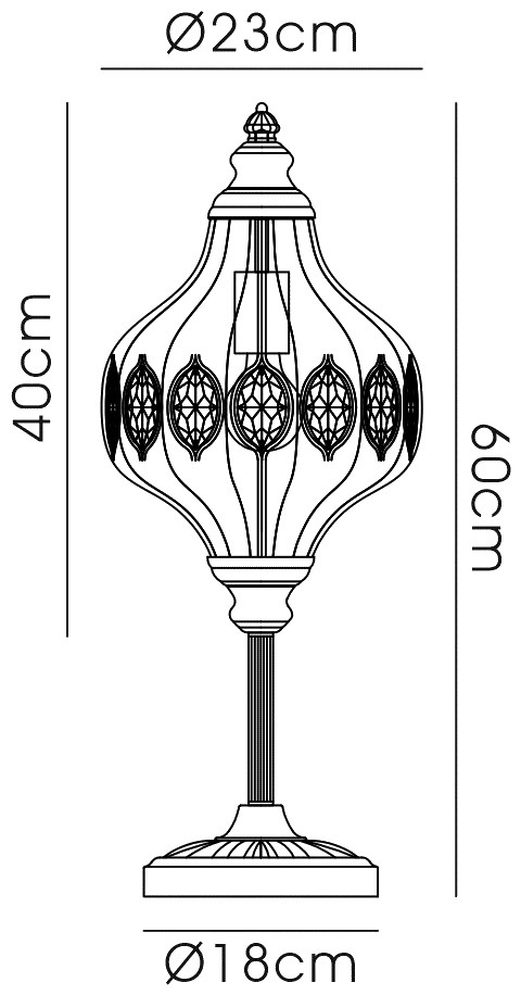 IL31574  Marisa 60cm Table Lamp 1 Light